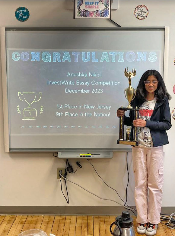 anushka with her reward